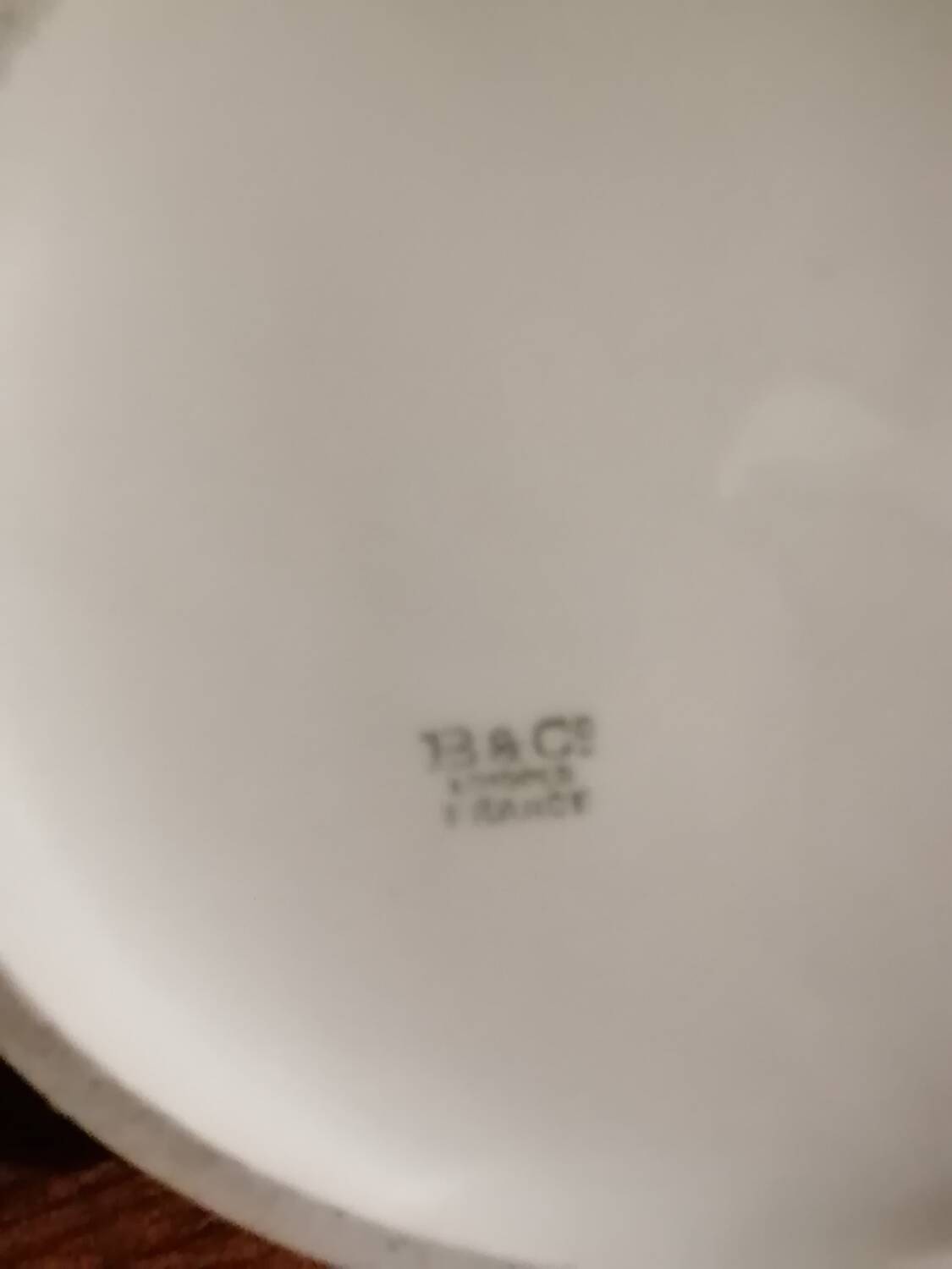 Old white and gold Limoges porcelain coffee maker