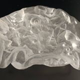 Heavy Crystal Trinket Bowl - Ashtray with Shells by Jolanda Prinsen, 1970s