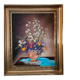 Old painting oil on canvas signed Suzanne Savary – Still life flo