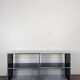 Meuble de rangement USM Haller bleu acier 4 cases ouvertes