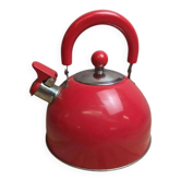 Bouilloire vintage rouge en acier inoxydable – 2,5 L