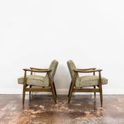 Pair of restored vintage GFM 87 armchairs by Juliusz Kedziorek, 1960s