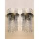 Hammered strips “listelli” murano glass belt wall sconces