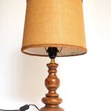 Turned wooden lamp base