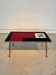 Vintage 70s coffee table – red & black graphic top – laito