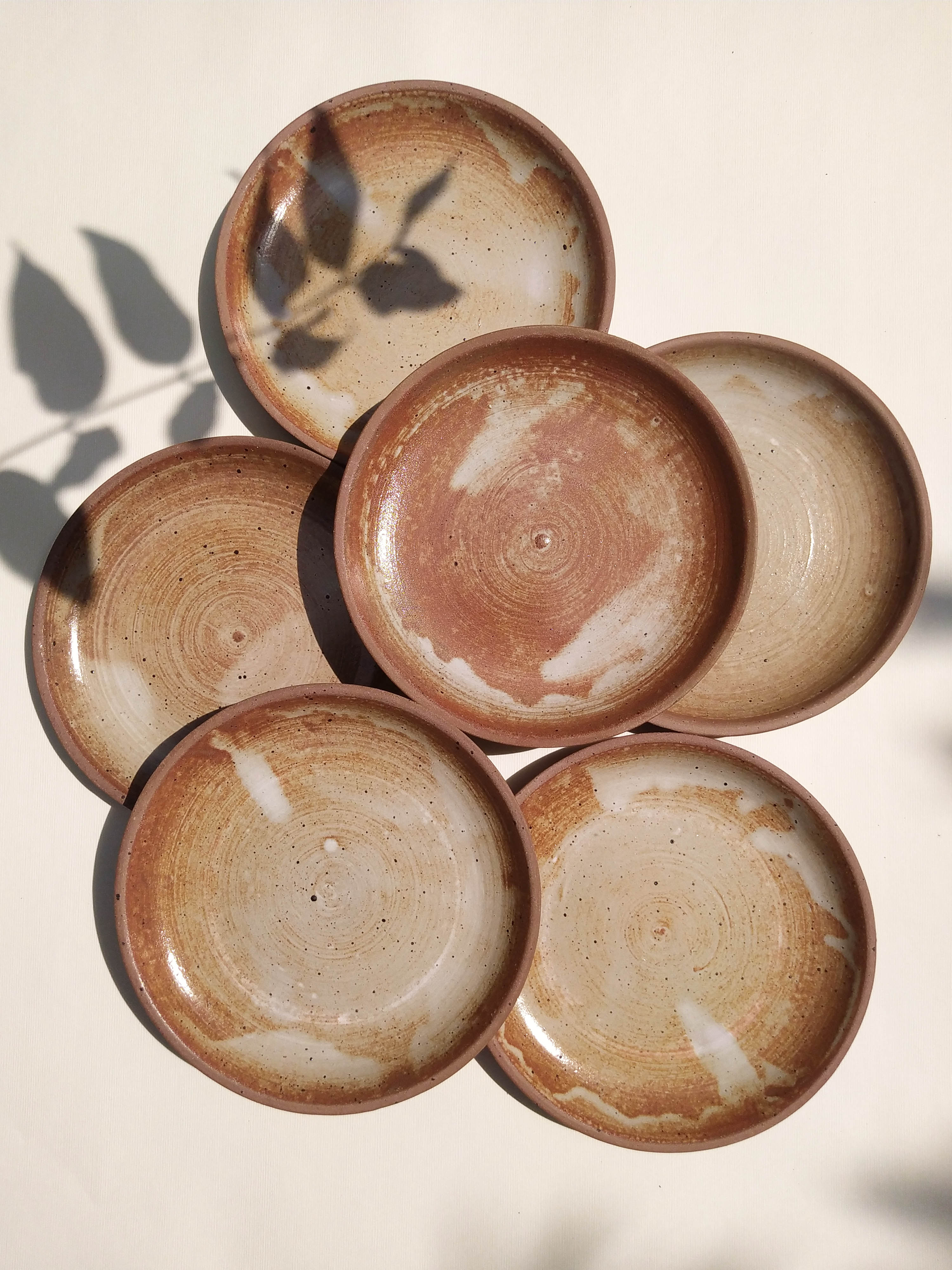 Vintage stoneware dessert plates