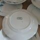 12 antique ironstone dinner plates