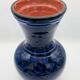 Grand Vase Balustre en Céramique Safi - Décor Géométrique Bleu Noir - Maroc