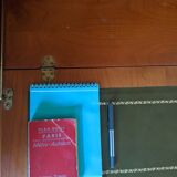 Scriban anglais et bibliotheque en acajou