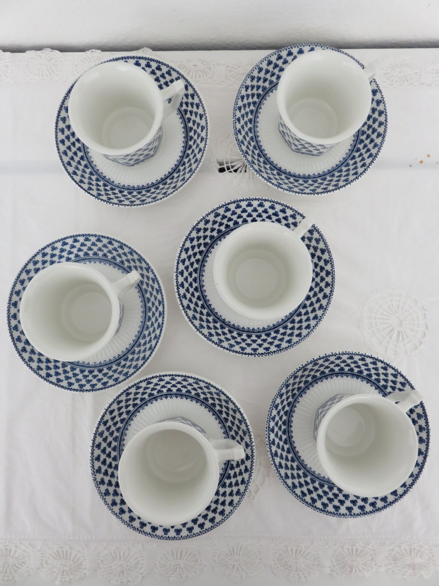 Service for 6 cups and saucers Adams England / Vintage English tableware