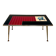 Vintage 70s coffee table – red & black graphic top – laito
