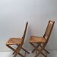 Pair vintage cannesy folding chairs