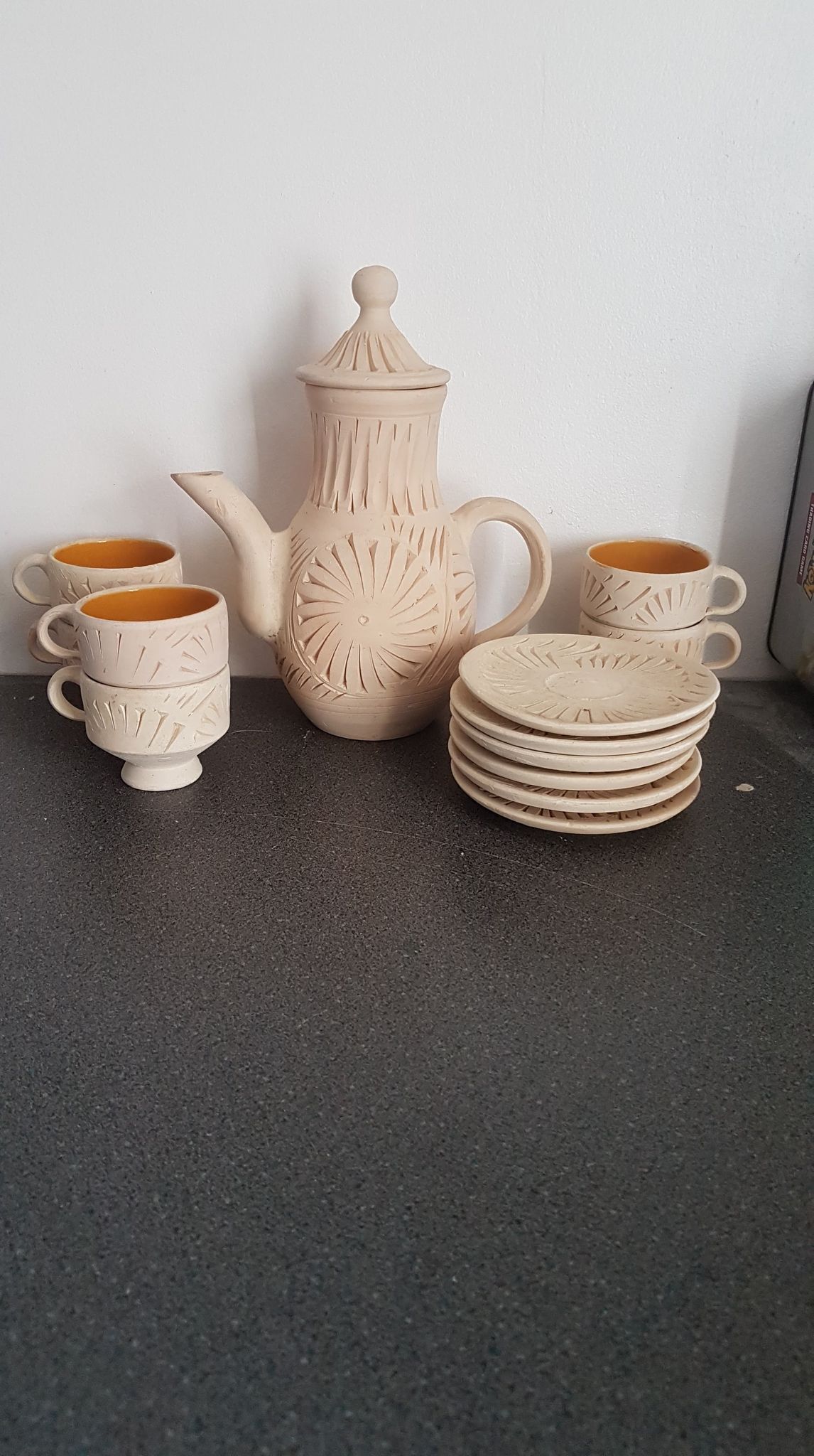 Terracotta tea set