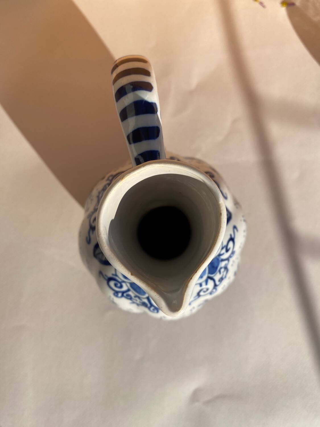 Boch Frères pitcher in Delft earthenware