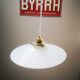 Old suspension lampshade opaline white walkman Art Deco 1930 Ø 25.5 cm n°3