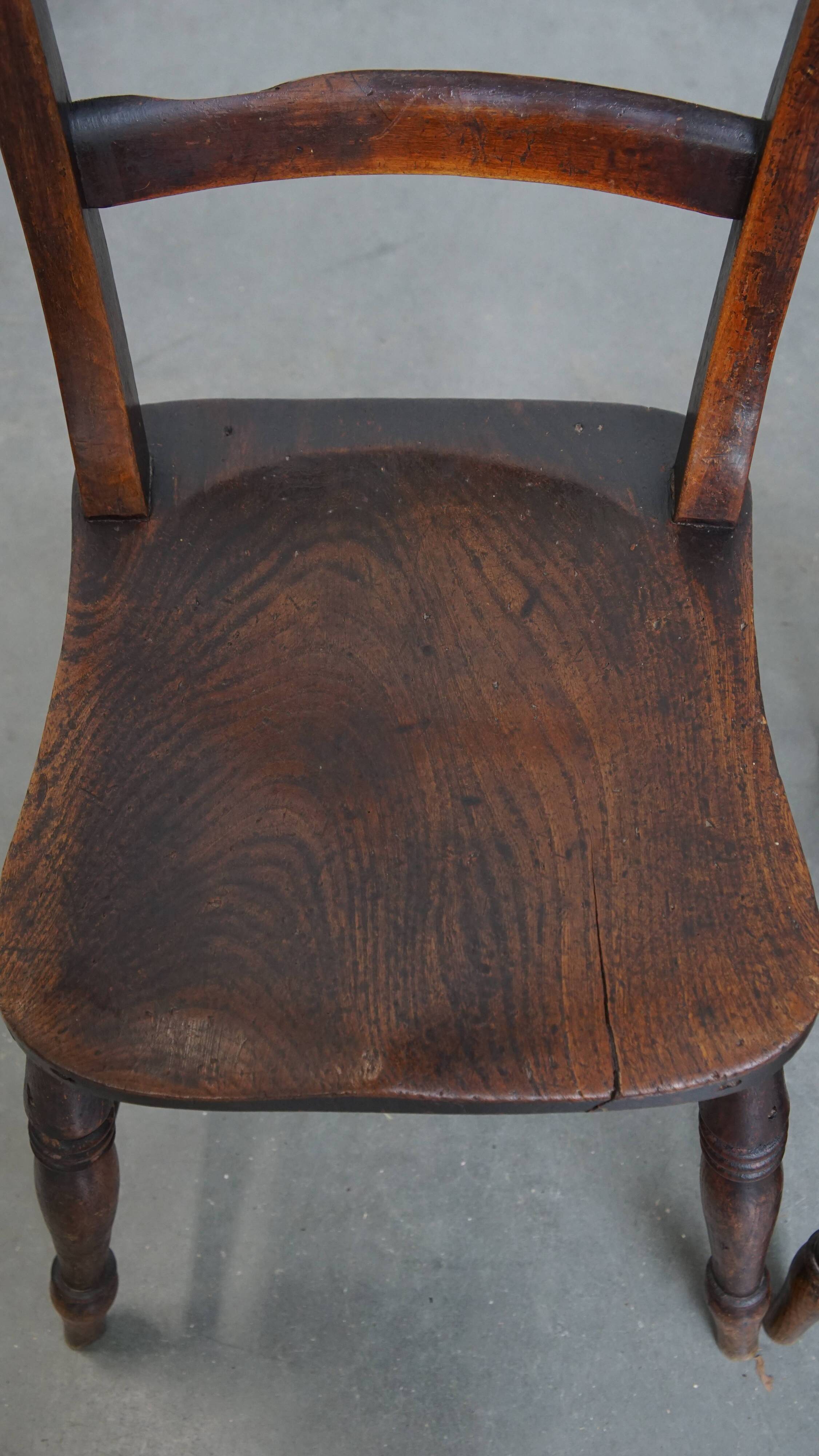 Set of 6 Antique English Oxford Dining/Kitchen Chairs