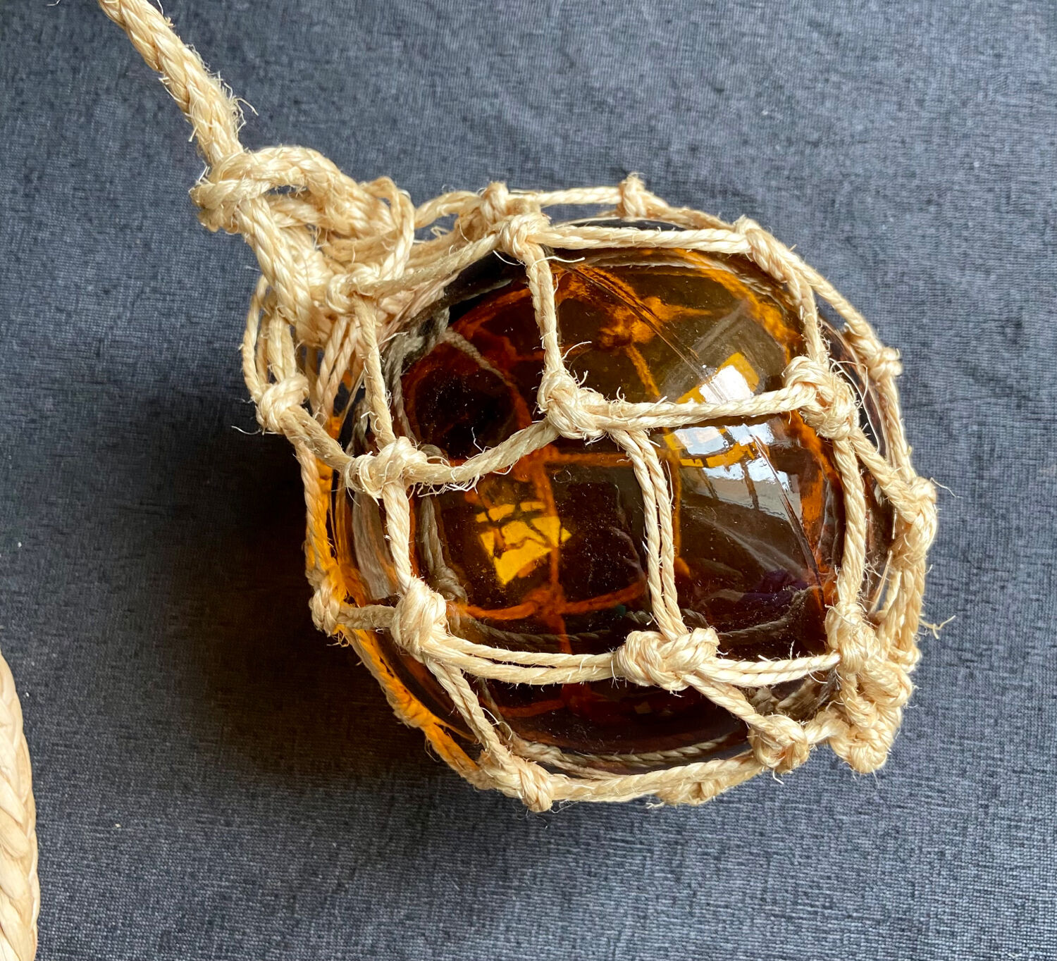 Marine float in glass and rope