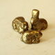 3 solid brass paperweights in the shape of rabbits vintage from the 1960s