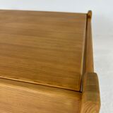 Modernist two-sided beech coffee table, 70s