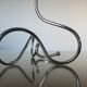 Scandinavian candlestick in chrome metal 1970