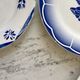 Set of 6 flat plates mismatched Digoin Sarreguemines