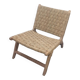 Chair woven from palm leaves