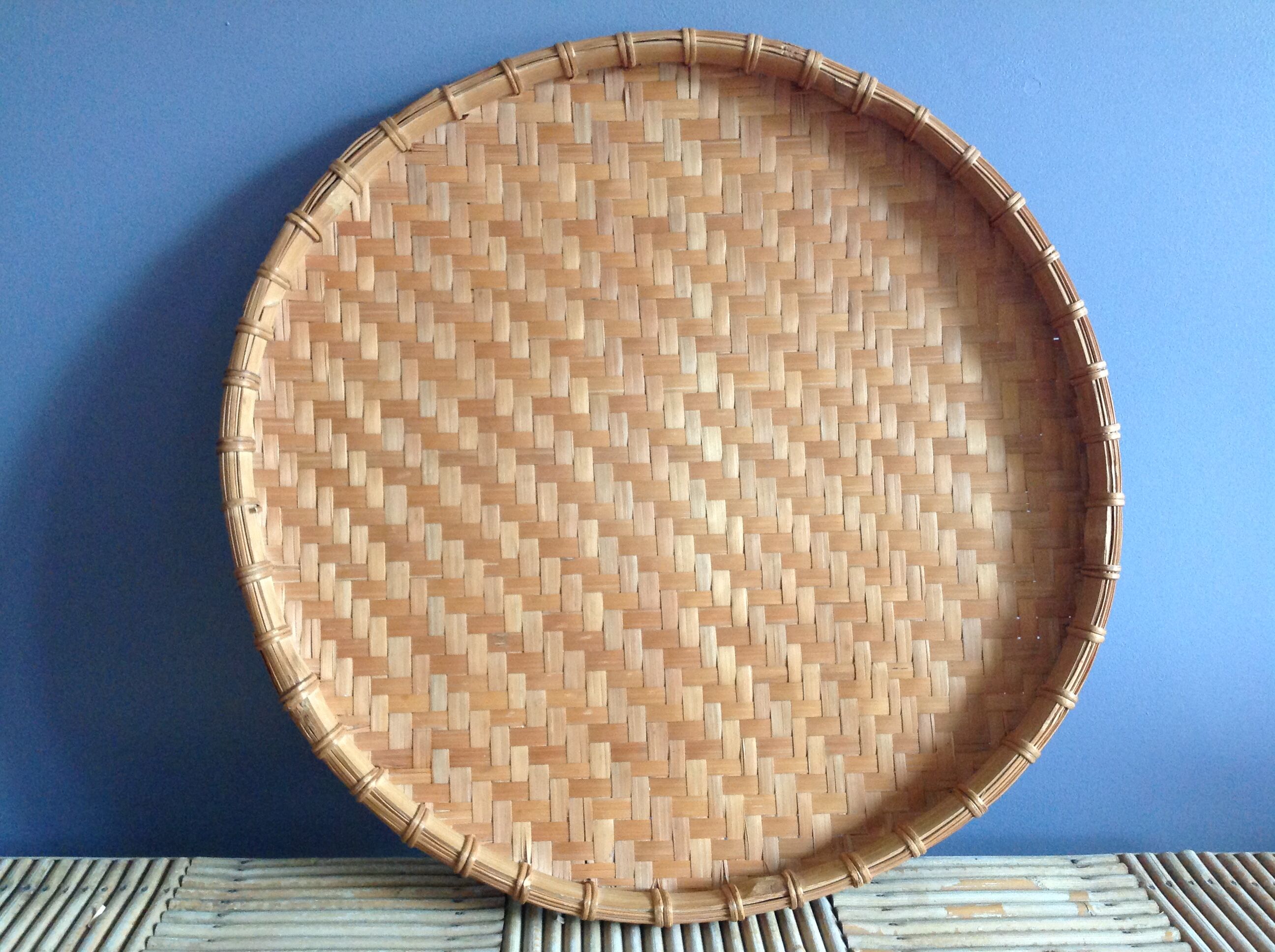 Braided bamboo platter