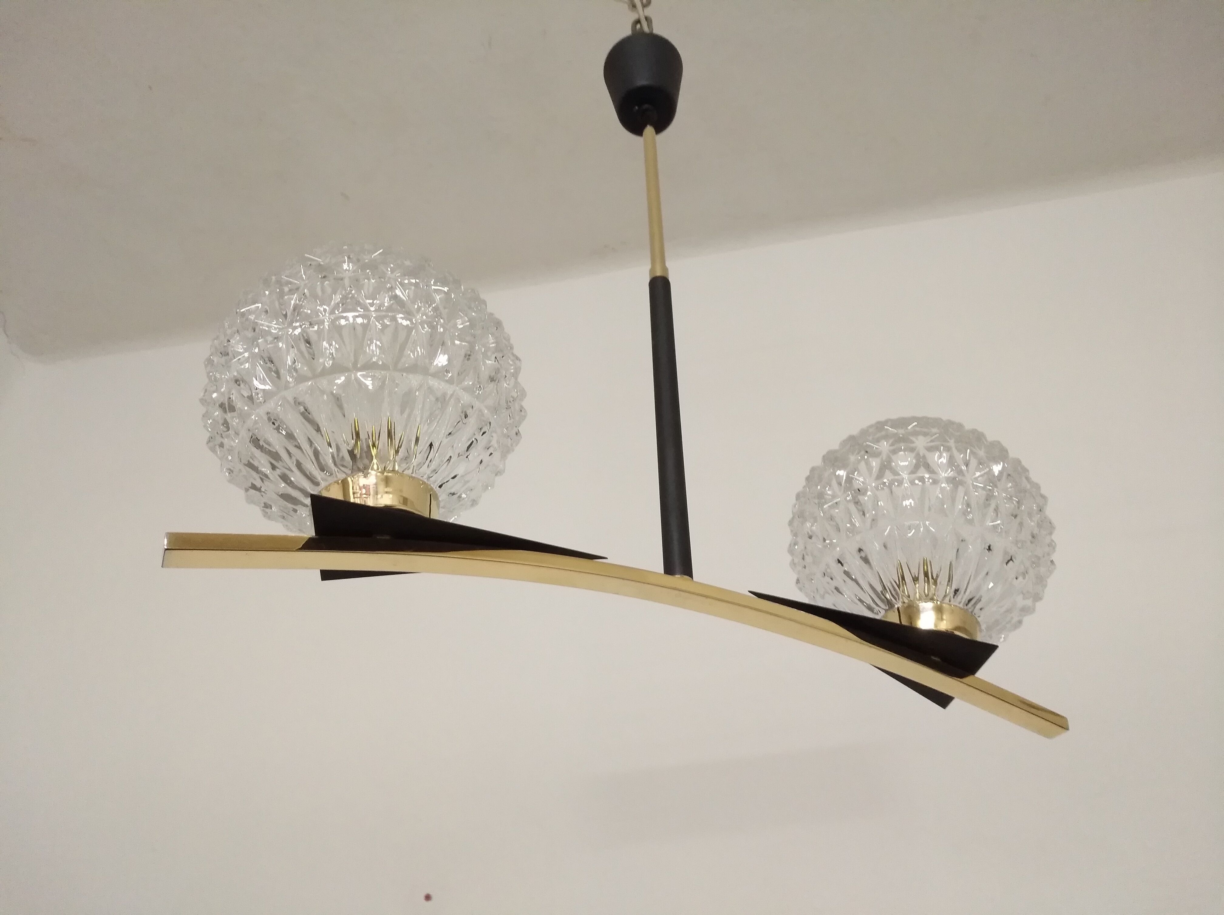 Arlus 2-fire chandelier from the 1950s