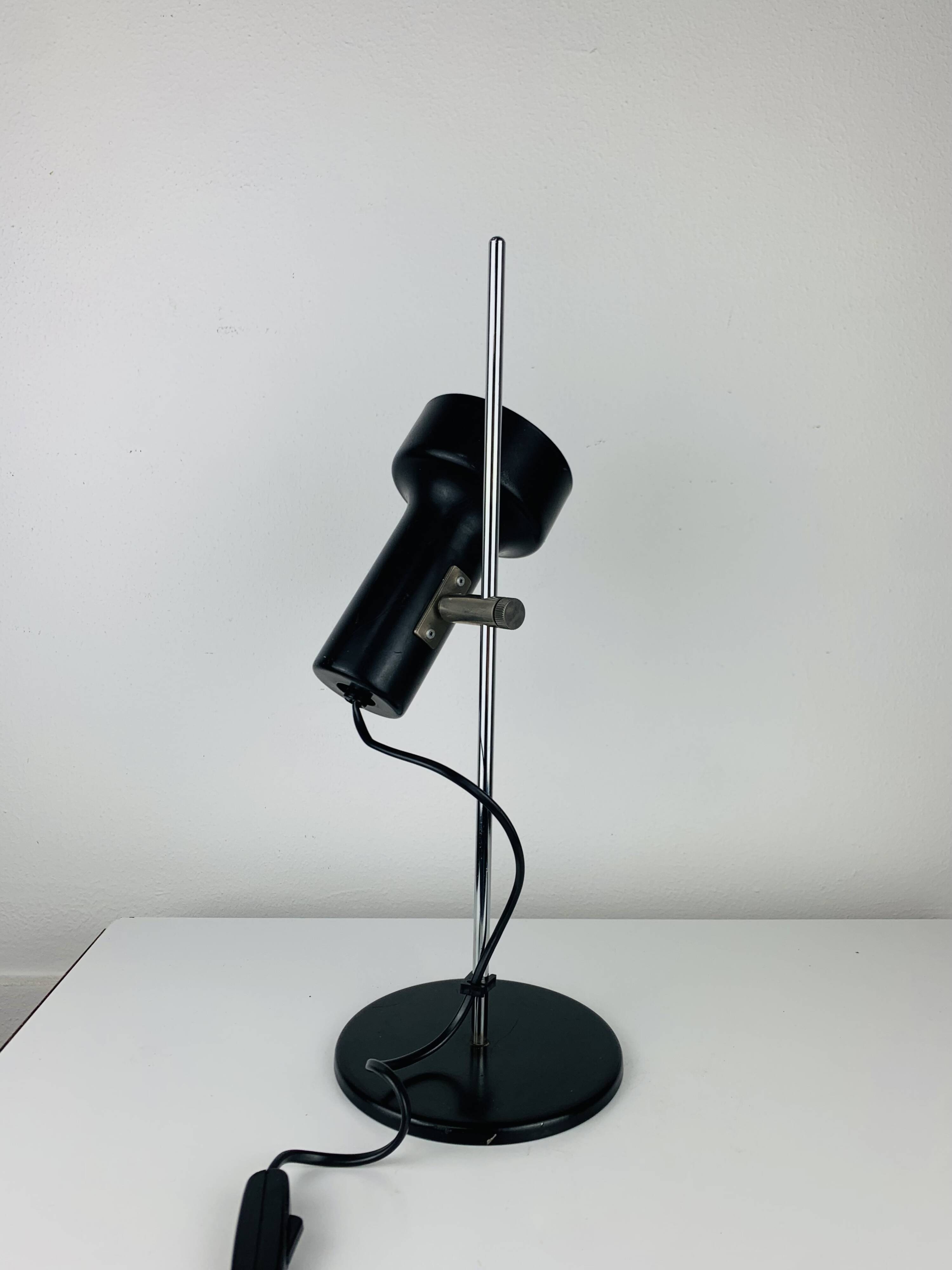 1960s black spot desk lamp, vintage