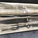 Carving cutlery set for leg of lamb, félix frères silverware