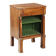 Antique bedside table in poplar with walnut veneer, 19th century.