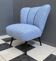 Fauteuil cocktail en laine bleue années 60