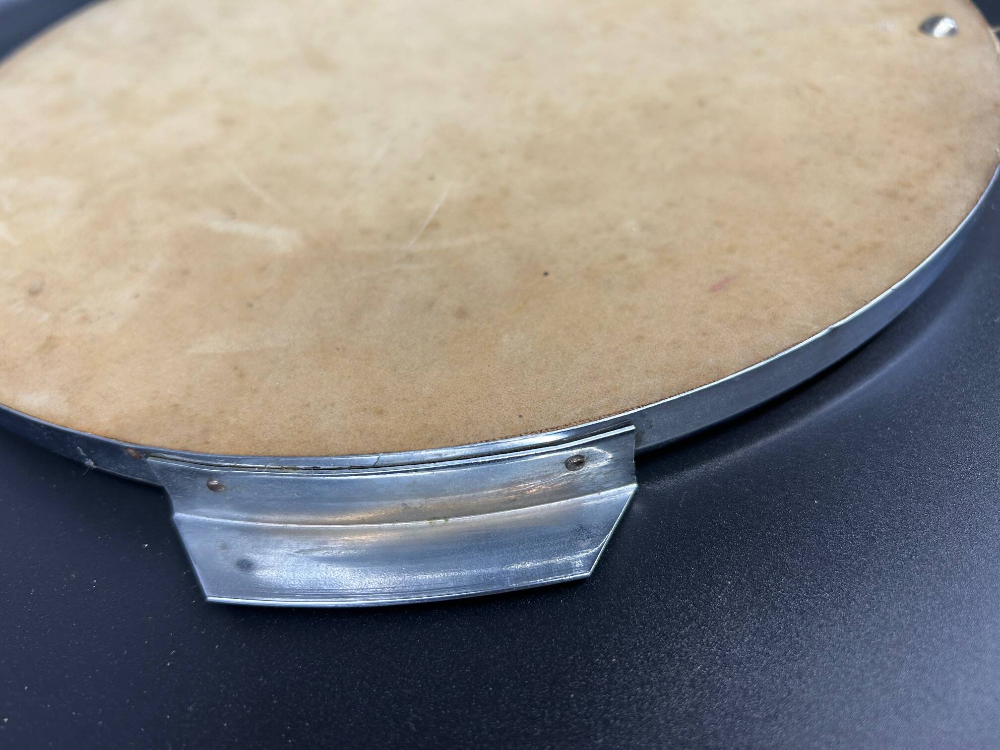 chrome Art Deco mirror tray