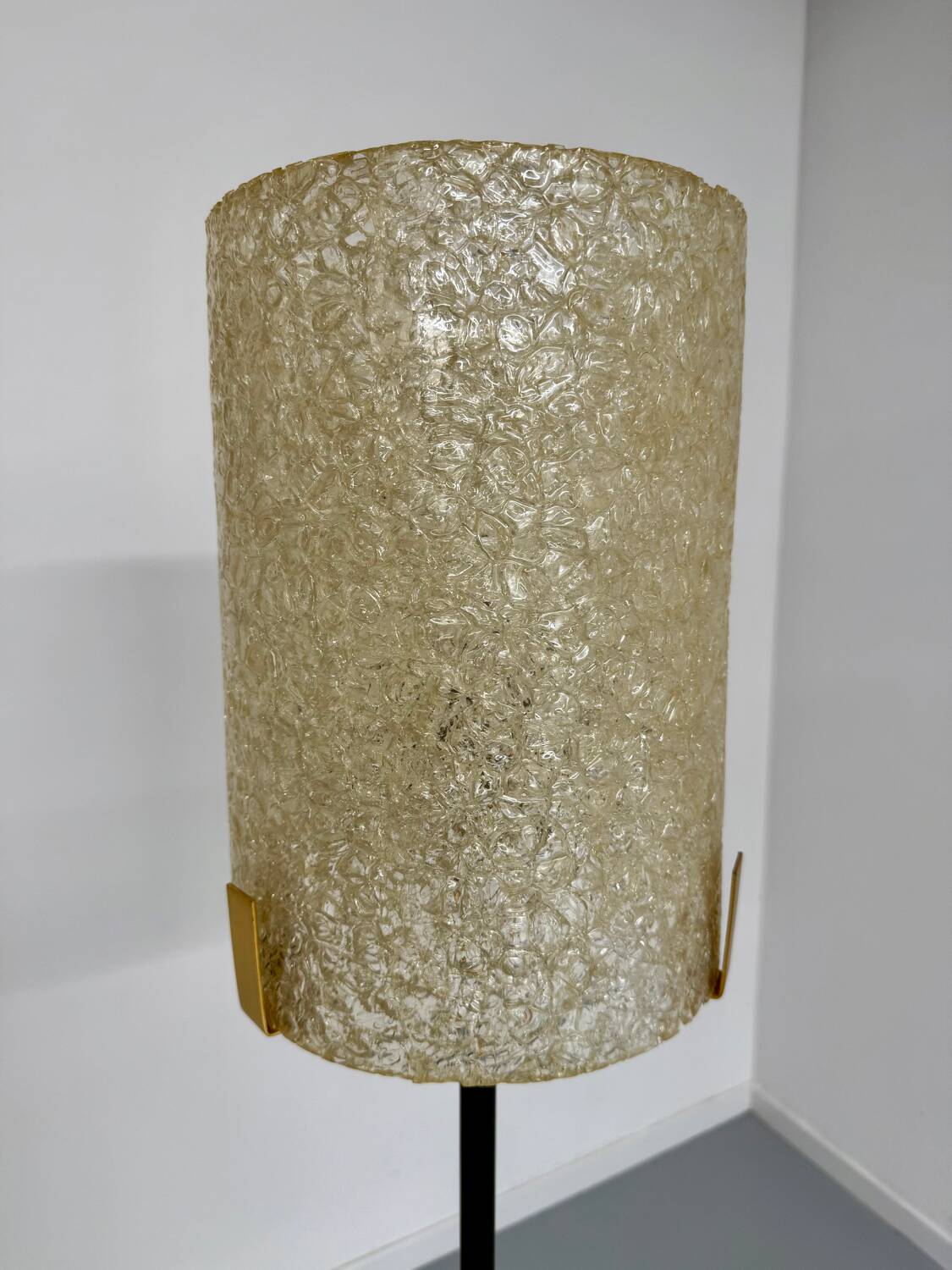Old metal and persplex floor lamp, French design, vintage 60s