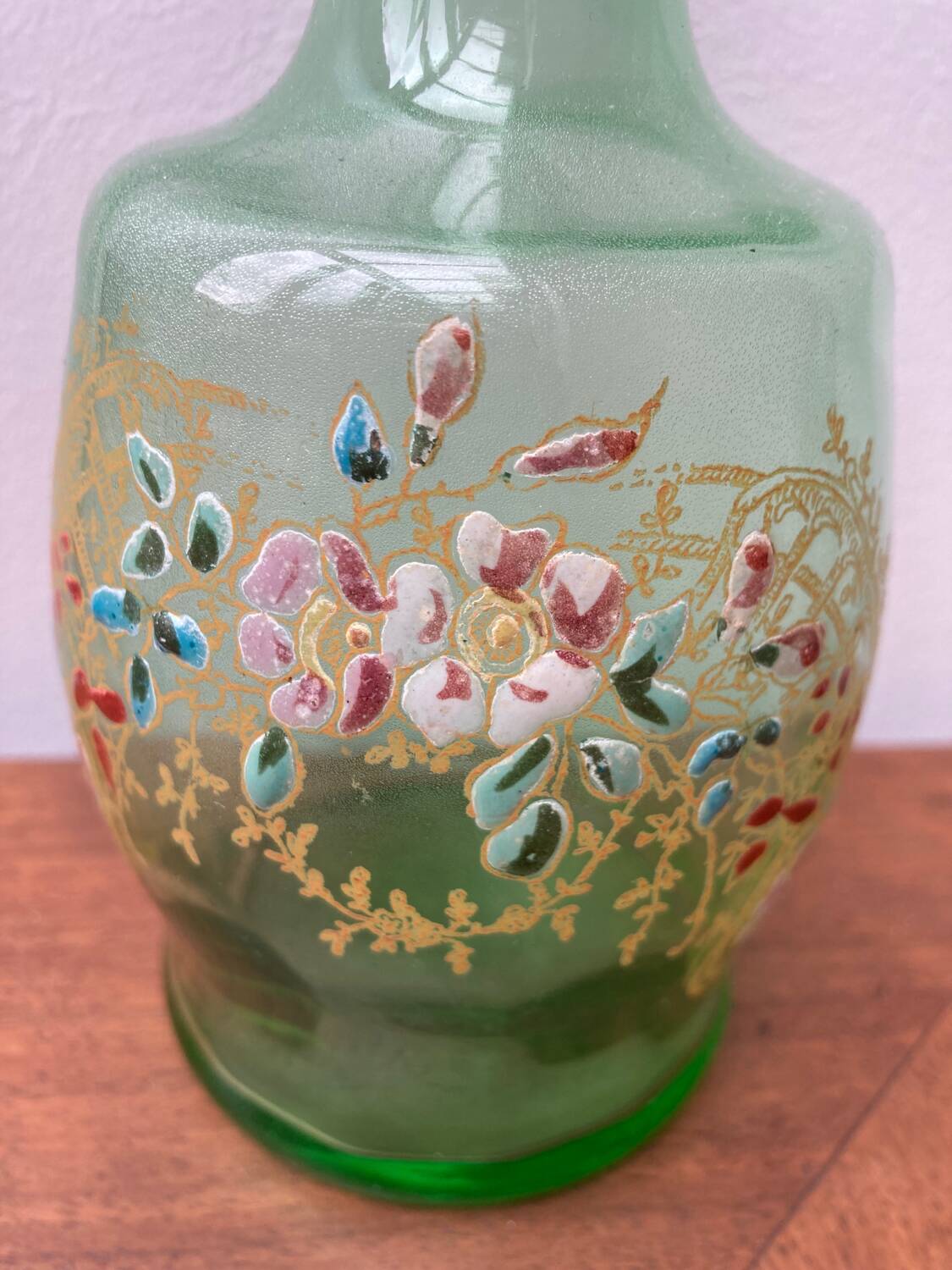 Legras 1900 enameled liqueur carafe