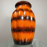 Large West Germany orange ceramic vase from the 60s