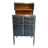 Antique metal medical cabinet