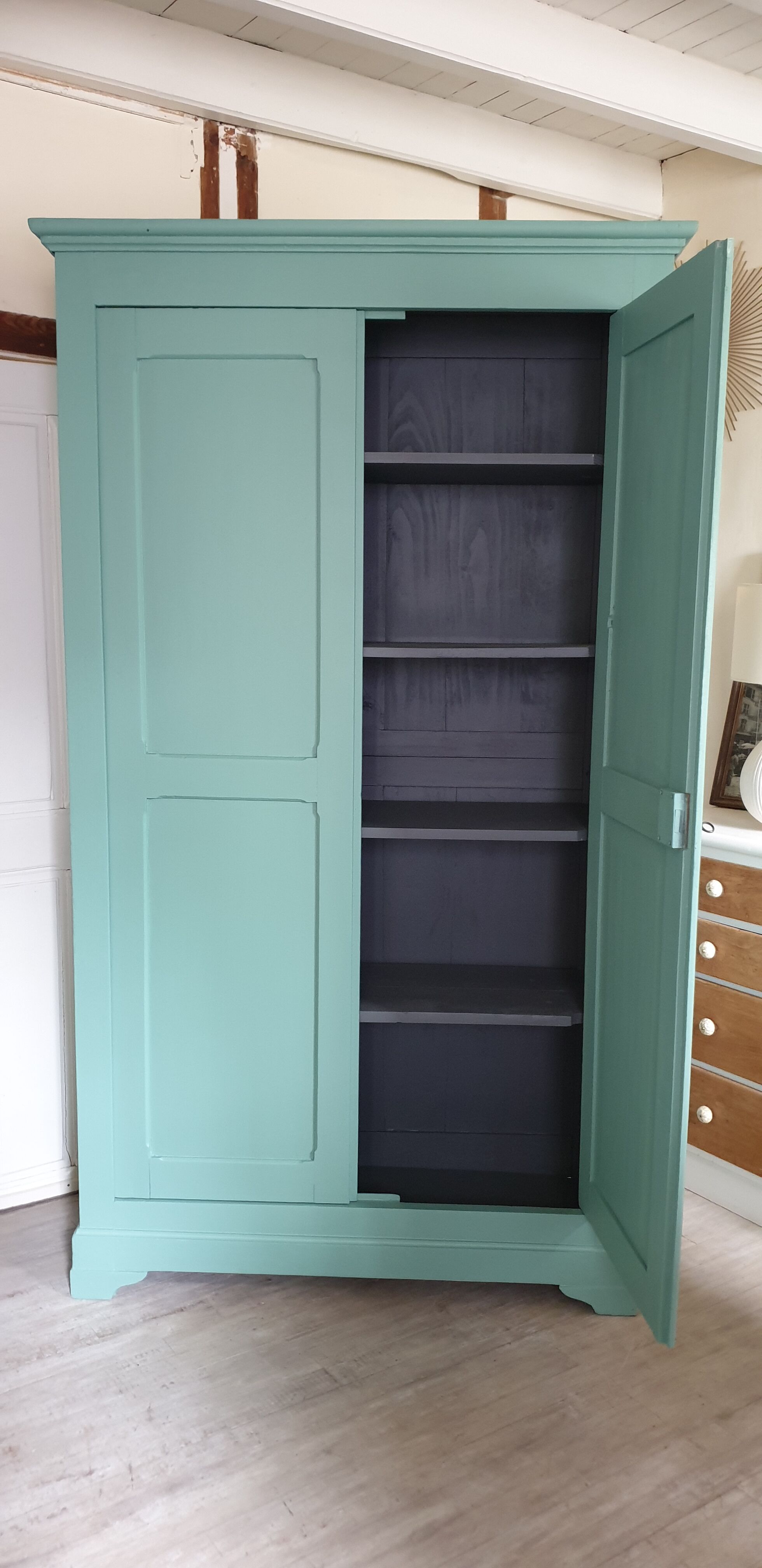 Green grey cabinet