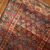 Handmade antique Persian Kurdish runner 3.6' x 17.8' (109cm x 542cm) 1880s - 1B445