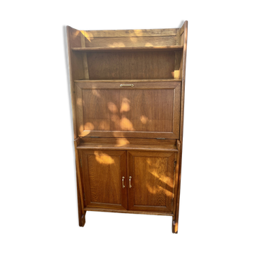 vintage oak secretary 1960