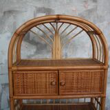 Vintage rattan shelf