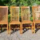 SUite 6 chaises en teck massif