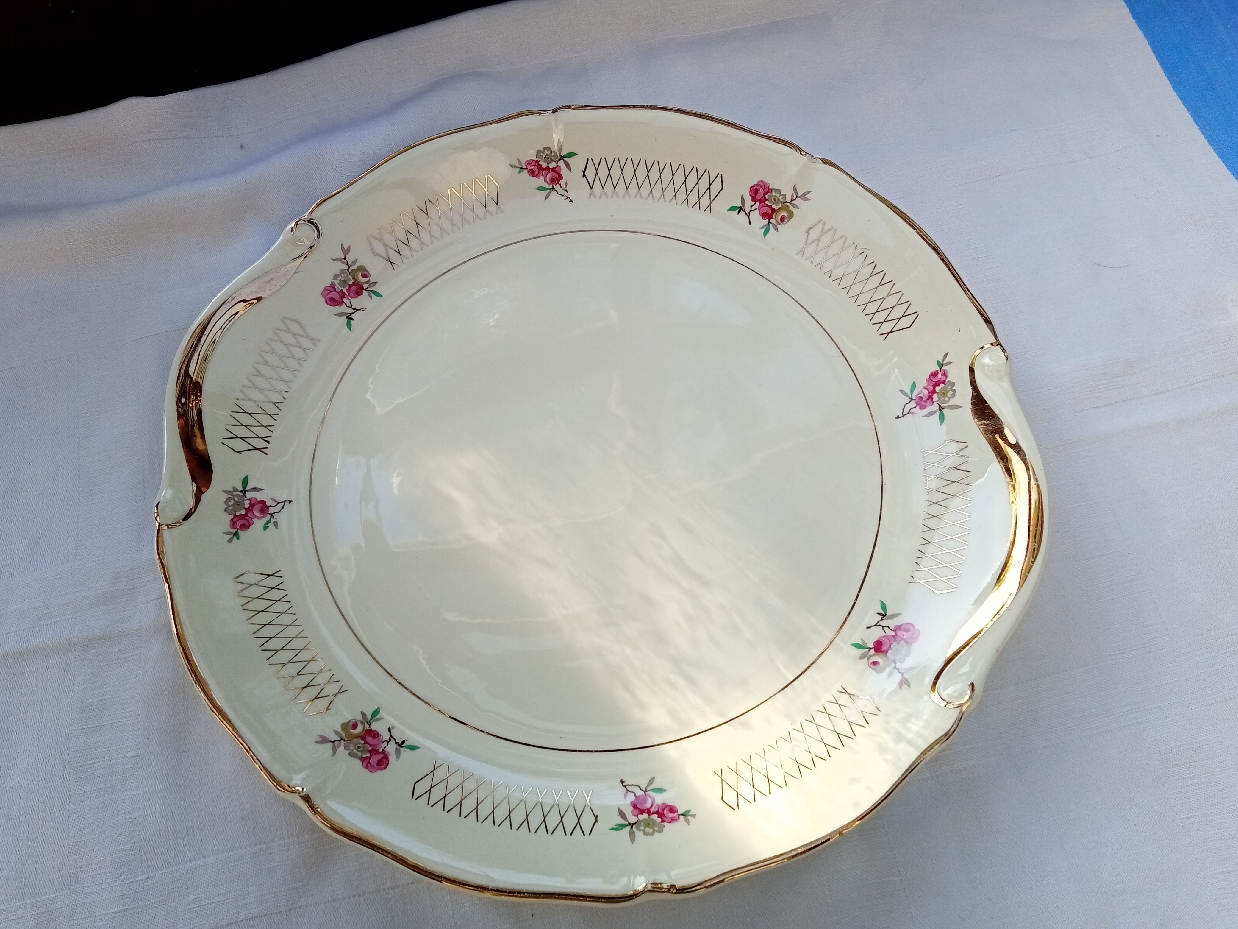 Set 10 flat plates and St Amand dish