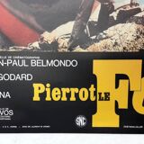 Original film poster " Pierrot Le Fou " 1965 Jean-paul Belmondo, Karina...