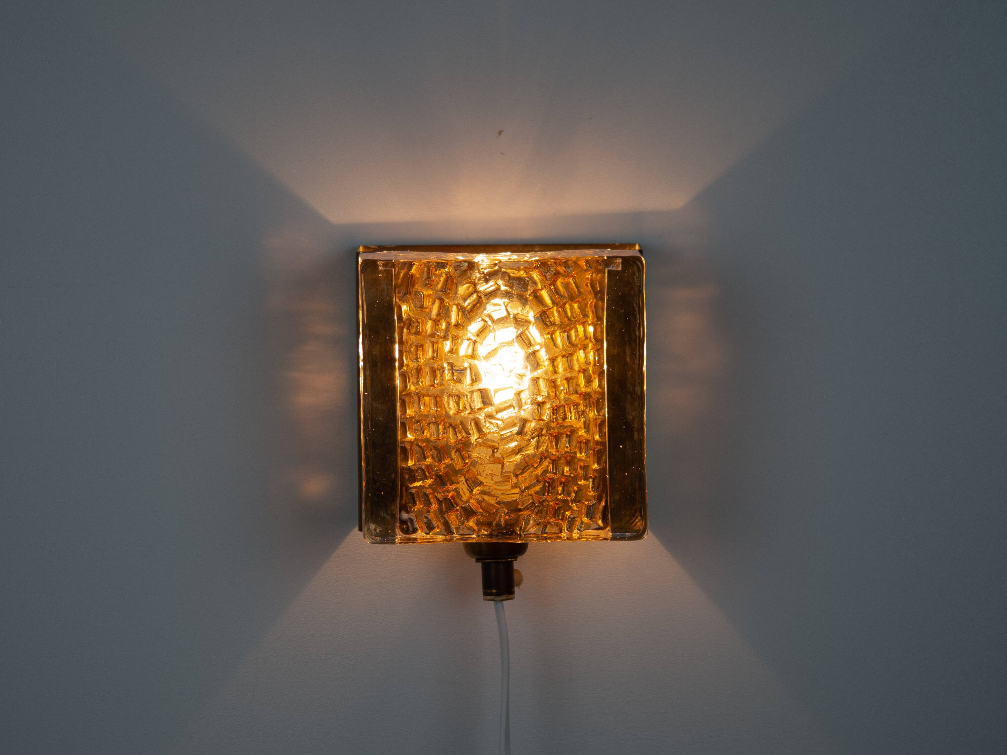 Pair of 2 Danish vintage Kalmar sconces by Vitrika, 1960s