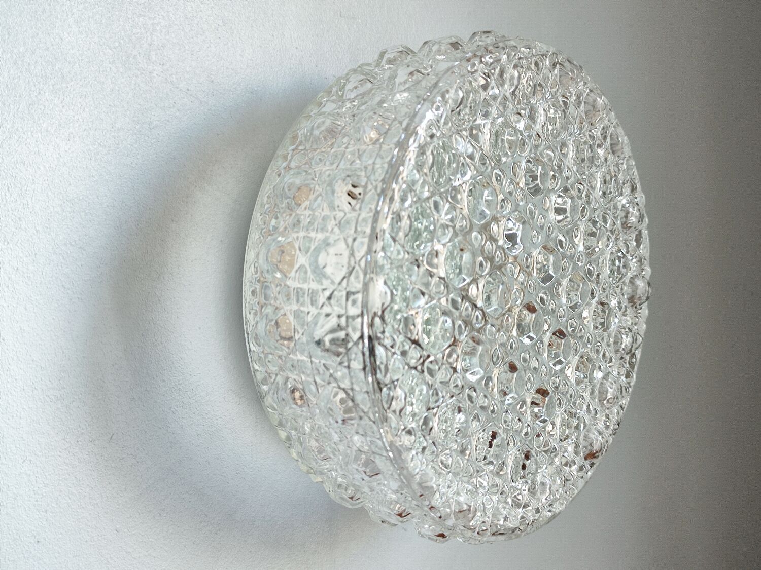 Prisma round ceiling light in vintage glass