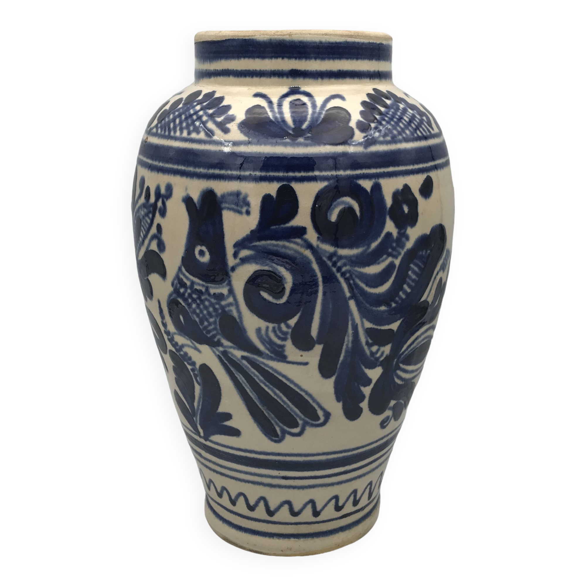 Vintage korond glazed terracotta pottery vase