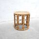 Table d'appoint vintage en rotin et cannage