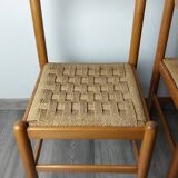 2 chaises corde raphia tressée