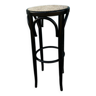 High cane rattan bar stool
